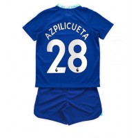 Dres Chelsea Cesar Azpilicueta #28 Domaci za djecu 2022-23 Kratak Rukav (+ kratke hlače)